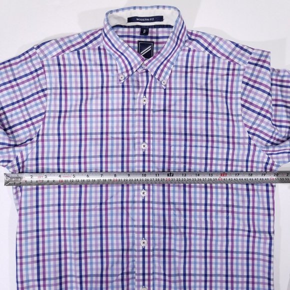 Hechter Checks/Boxes Casual Button Down Shirt - Picture 7 of 9